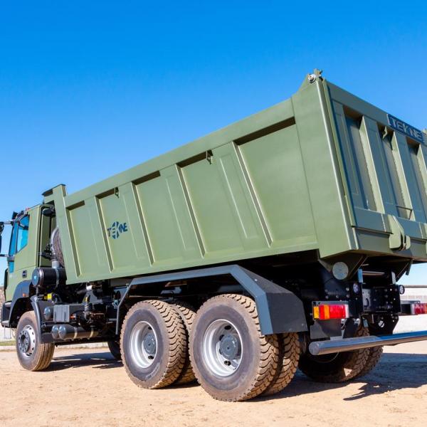 The tipper body is mounted on ASTRA heavy duty HD9